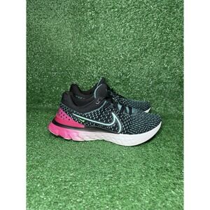 Nike React Infinity Run Flyknit 3 Women Size 8 Black Blue Pink Running Shoes